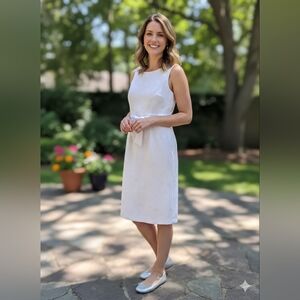 JESSICA HOWARD White Knee-Length Dress. Size 8